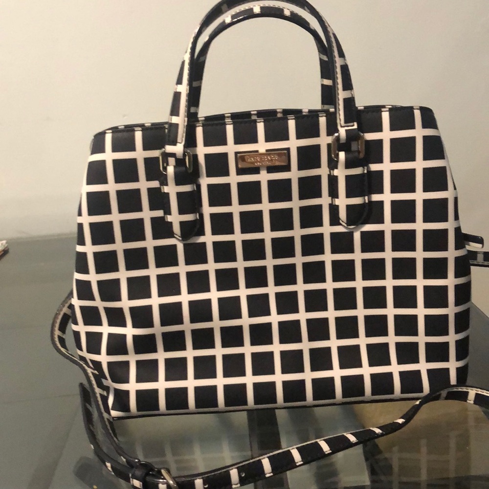 🔴 Kate Spade B/W Windowpane Laurel Way Evangelie 🔴